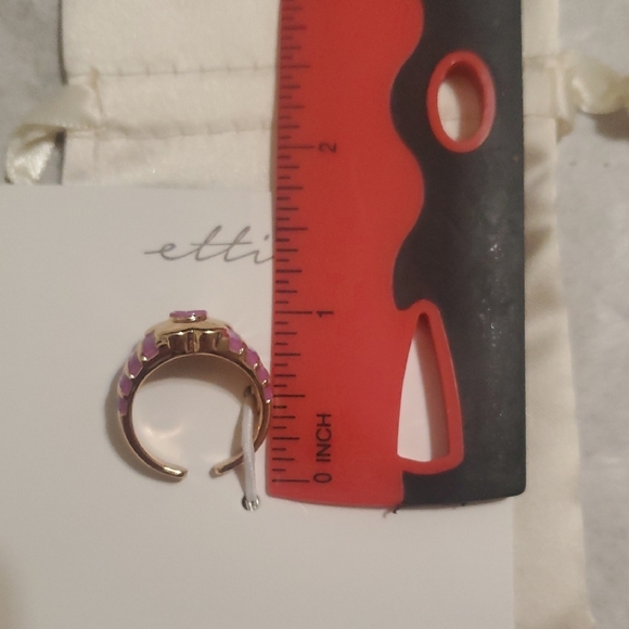 Ettika Gold and Pink Ring with Crystal - Picture 3 of 3